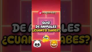 PRUEBA TUS CONOCIMIENTOS sobre los Animales😨  #cosasquedebessaber #animales #parati #trivia