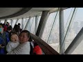 4k shanghai oriental pearl tv tower virtual tour challenge 259 meters high transparent corridor