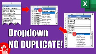 Data Dropdown Validation List without Duplicates