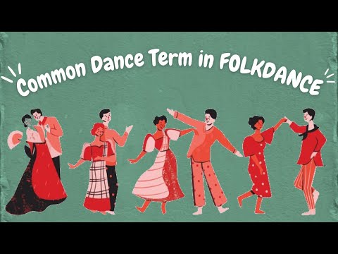 What are the common dance terms used in folk dancing?