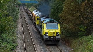 Class 70 No. 70020 \u0026 Class 66 No. 66413 on 4M25 Hunslet Yard - Crewe Basford Hall on 4.10.20 - HD