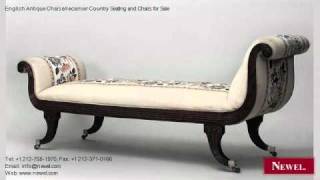 English Antique Chaise/recamier Country Seating and Chairs