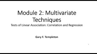 Multivariate Techniques