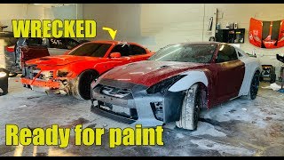 Rebuilding My Wrecked GTR Part 4 Hellcat Wreck Update