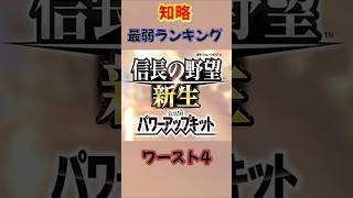 なぜここまで低い？戦国武将知略最弱ランキングワースト４【信長の野望・新生pk】