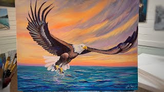 How To Paint An EAGLE 🦅 step by step painting tutorial