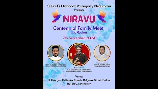 Niravu - Centennial Family Meet: UK Region (7th September 2024)