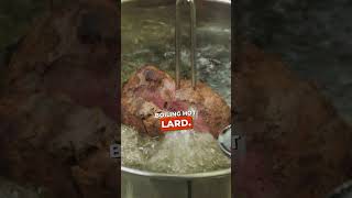 Deep Frying a Pork Butt in Lard with Alabama Boss