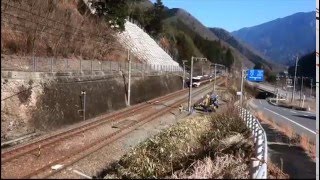 14 JR中央本線 田立⇒南木曽駅間 快走する特急しなの