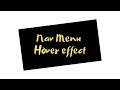 How To Create Cool Nav Menu Hover Effect Using Pure CSS