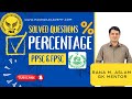 Percentage solved exercise for PPSC, FPSC, SPSC, KPPSC, BPSC and other One paper Competitive Exams.