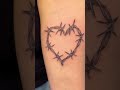 barbed wire heart tattoo tattoos shortvideo shortsfeed shortsvideo shorts short viral