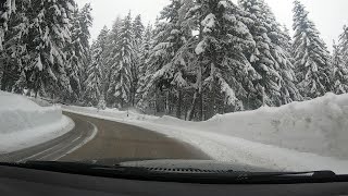 Winter Snow - Driving to Ski Resort Meran 2000