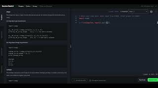 Hackerrank Python Solution #2 Numpy - Shape and Reshape