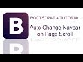 Bootstrap 4 Auto Change Navbar on Page Scroll