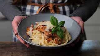 Creamy Fettuccine Alfredo | The Best Alfredo Sauce | Shrimp Alfredo | Chill Cooking | 4K |