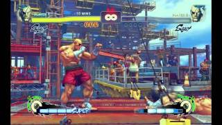 超级街头霸王4街机版 Sagat 猛虎狂死葬★猛虎加農炮★ K O 時間高清HD