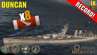 Duncan 8 Kills \u0026 156k Damage | World of Warships Gameplay