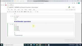 Section 3 Arithmetic operators in python