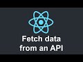 React JS for beginners: Tutorial 9 - Fetching data from an API (part 1)