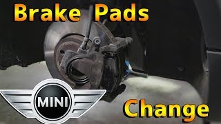 【DIY】ミニクーパー ブレーキパッド 交換作業風景 mini cooper breakpad How to Change Front and rear Brake Pads and Oile