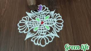 Margazhi kolam Day 23 🌼 simple rangoli design 🌼 colourful rangoli design 🌼