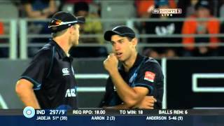 New Zealand vs India 3d ODI 2014 (Final moments)