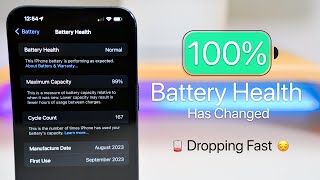 100% Battery Health Has Changed - Dropping Fast