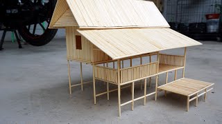 Miniature House Bamboo Stick Rumah Serambi Terengganu