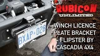 Winch Licence Plate Bracket - Flipster by Cascadia 4x4