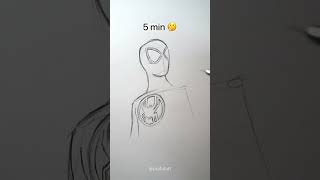 How to Draw Spiderman in 10sec, 10mins, 10hrs #shorts