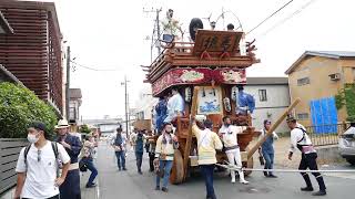 潮来祇園祭禮　2022　中日　七丁目　花崎囃子連　引き廻し