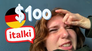 I hit 100+ German lessons on italki so I bought $100 more