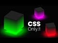 Ambient Light Effects | HTML And CSS 3D Glowing Cube Animation Effects | css design