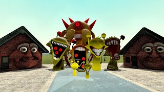 ULTIMATE SHOWDOWN: HOUSE MONSTERS VS SPRUNKI SIMON YELLOW HORRORS IN GARRY'S MOD!