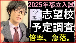 【2025年】都立入試の予想倍率（校長会志望校予定調査）が出たので全学区全学科を解説する。