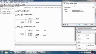 Pearson's correlation coefficient in Stata®