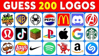 Guess the Logo in 2 Seconds | 200 Famous Logos | Logo Quiz 2024