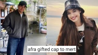 Afra Saraçoğlu Gifted Cap to Mert Ramazan Demir