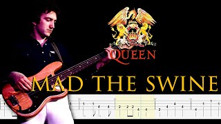 Queen - Mad The Swine (Bass Line + Tabs + Notation) By John Deacon