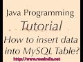 How to insert data into MySQL Table?