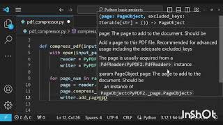 pdf compressor using PyPDF2 in python
