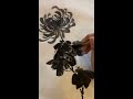 水墨畫 只用墨色畫菊花 traditional chinese ink painting chrysanthemum