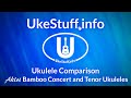 Ukulele Comparison: Aklot Bamboo Concert and Tenor Ukuleles