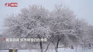 新疆阿勒泰现持续降雪天气 本周仍有降雪