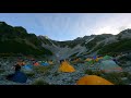 【涸沢カール 地震】earth quake at karasawa curl kamikochi hotaka 4k