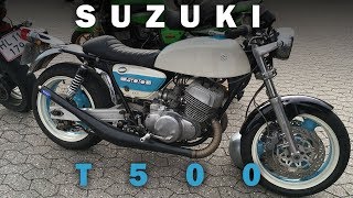 Suzuki T500 two stroke 1975 - Caferacer Scrambler - Titan performance exhaust