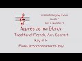 ABRSM Singing Grade 1 List A11 - Aupres De Ma Blonde - Accompaniment