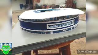 MAQUETE ARENA DO GRÊMIO 30X30 MODELO SEM ILUMINAÇÃO 51982943115