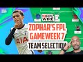 Zophar's Gameweek 7 Team Selection | The FPL Wire | Fantasy Premier League Tips 2024/25